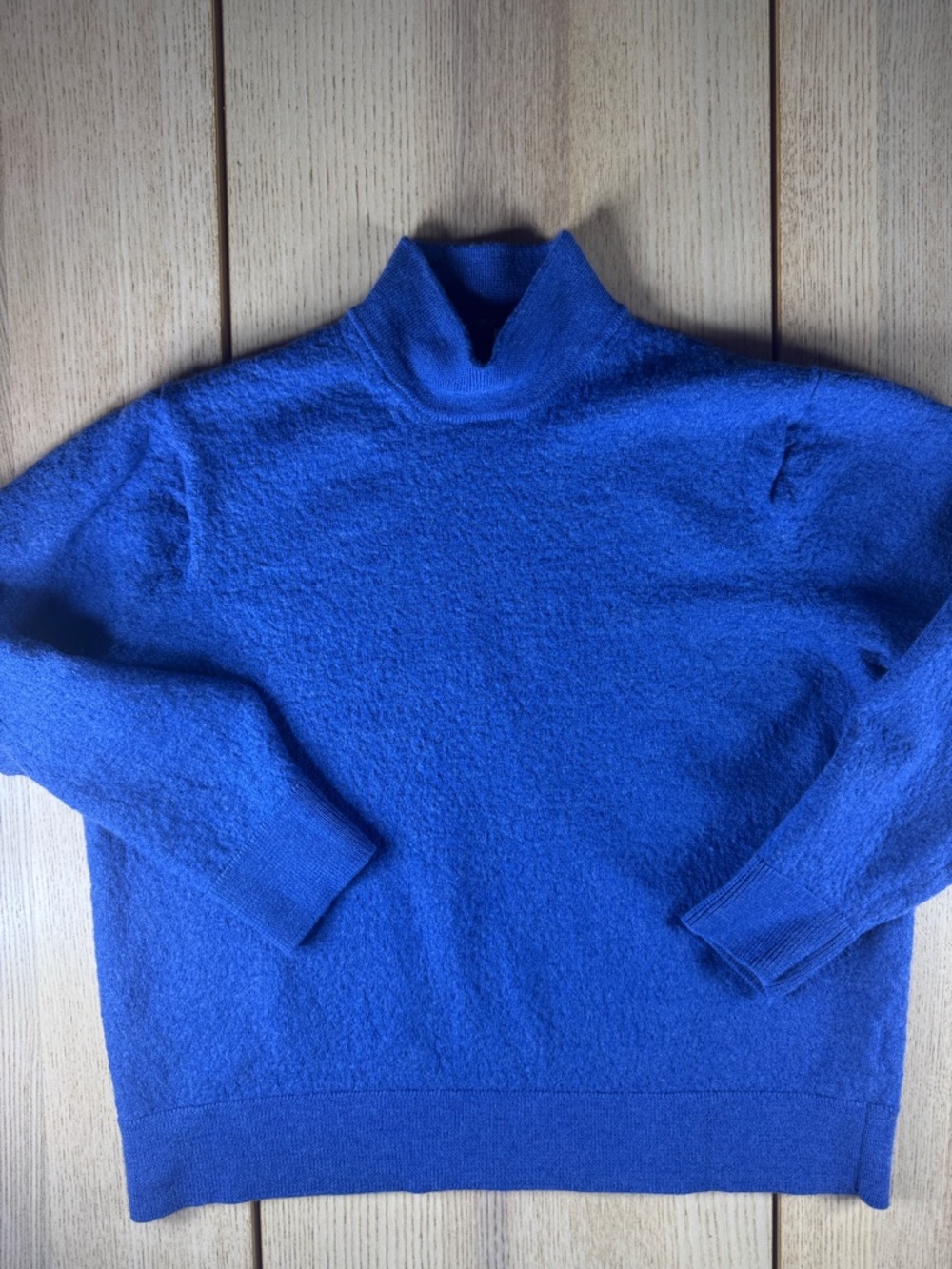 Murano Royal Blue Turtleneck Sweater unisex large 100%Merino wool